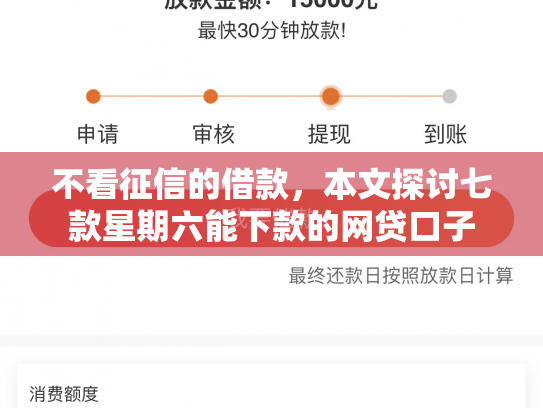 不看征信的借款，本文探讨七款星期六能下款的网贷口子