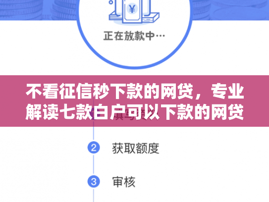 不看征信秒下款的网贷，专业解读七款白户可以下款的网贷口子