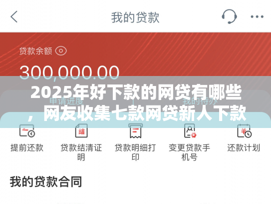 2025年好下款的网贷有哪些，网友收集七款网贷新人下款口子