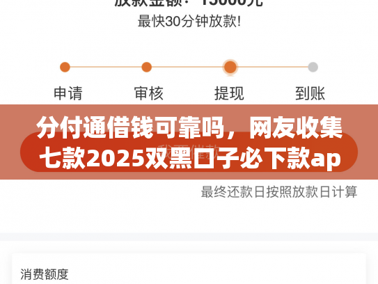 分付通借钱可靠吗，网友收集七款2025双黑口子必下款app