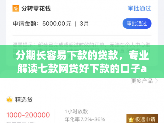 分期长容易下款的贷款，专业解读七款网贷好下款的口子app2025