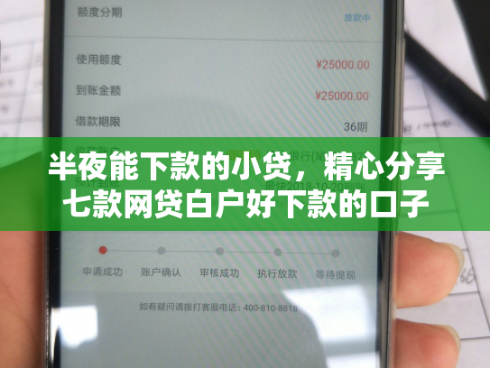半夜能下款的小贷，精心分享七款网贷白户好下款的口子