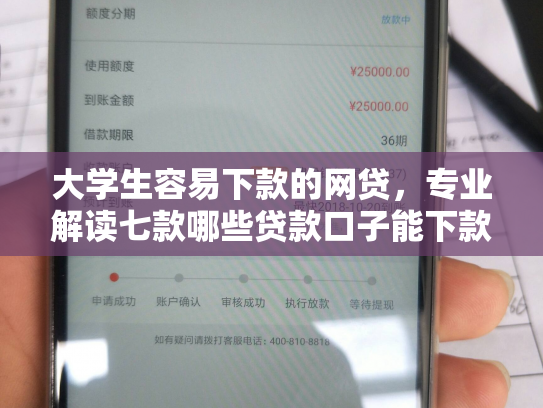 大学生容易下款的网贷，专业解读七款哪些贷款口子能下款