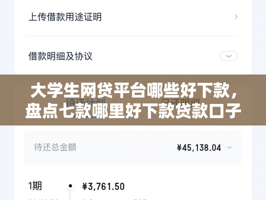 大学生网贷平台哪些好下款，盘点七款哪里好下款贷款口子