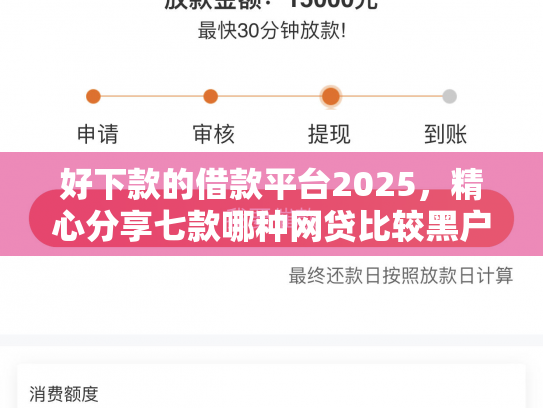好下款的借款平台2025，精心分享七款哪种网贷比较黑户能下款