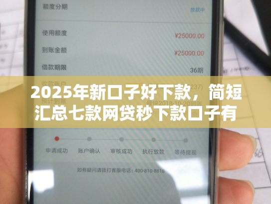 2025年新口子好下款，简短汇总七款网贷秒下款口子有