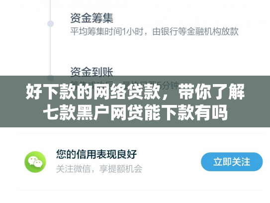 好下款的网络贷款，带你了解七款黑户网贷能下款有吗