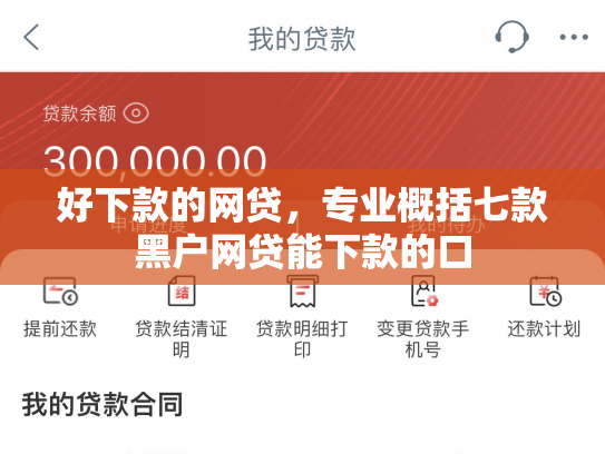 好下款的网贷，专业概括七款黑户网贷能下款的口