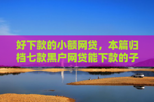 好下款的小额网贷，本篇归档七款黑户网贷能下款的子