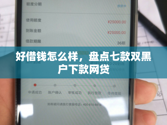 好借钱怎么样，盘点七款双黑户下款网贷