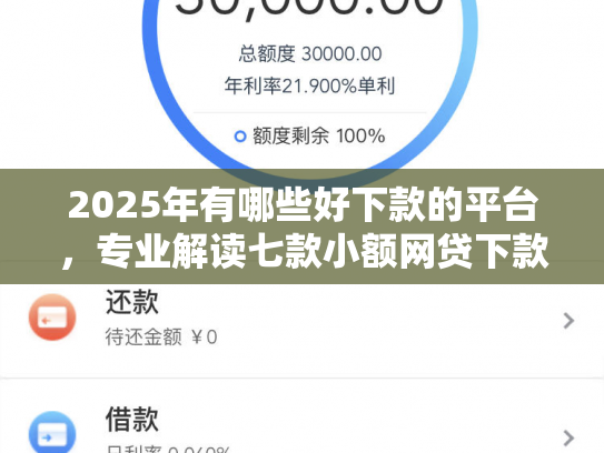 2025年有哪些好下款的平台，专业解读七款小额网贷下款快口子