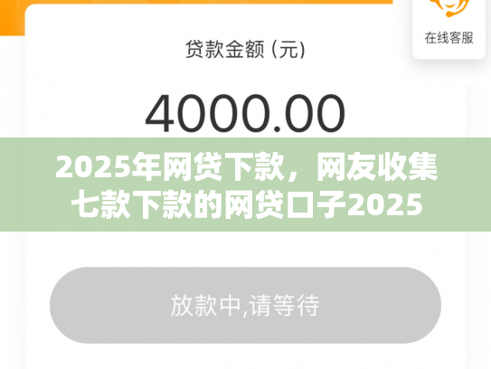 2025年网贷下款，网友收集七款下款的网贷口子2025