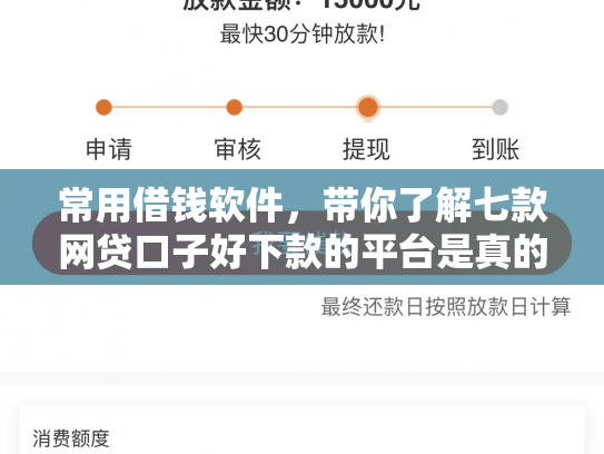 常用借钱软件，带你了解七款网贷口子好下款的平台是真的吗