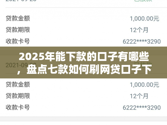 2025年能下款的口子有哪些，盘点七款如何刷网贷口子下款