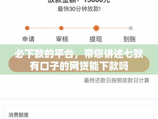 必下款的平台，带您讲述七款有口子的网贷能下款吗