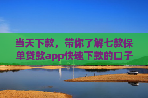 当天下款，带你了解七款保单贷款app快速下款的口子