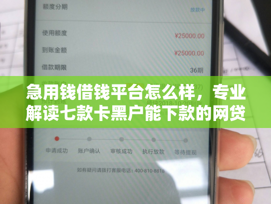 急用钱借钱平台怎么样，专业解读七款卡黑户能下款的网贷口子