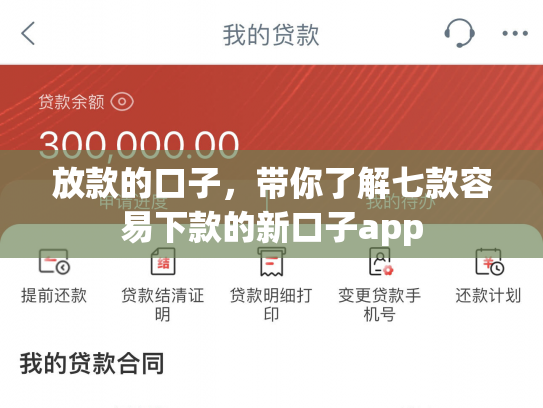放款的口子，带你了解七款容易下款的新口子app