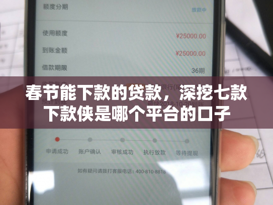 春节能下款的贷款，深挖七款下款侠是哪个平台的口子