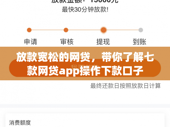 放款宽松的网贷，带你了解七款网贷app操作下款口子