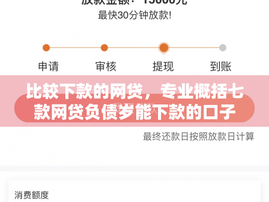 比较下款的网贷，专业概括七款网贷负债岁能下款的口子