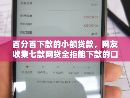 百分百下款的小额贷款，网友收集七款网贷全拒能下款的口子