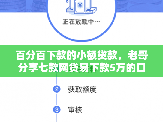 百分百下款的小额贷款，老哥分享七款网贷易下款5万的口子