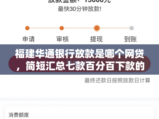 福建华通银行放款是哪个网贷，简短汇总七款百分百下款的网贷口子APP