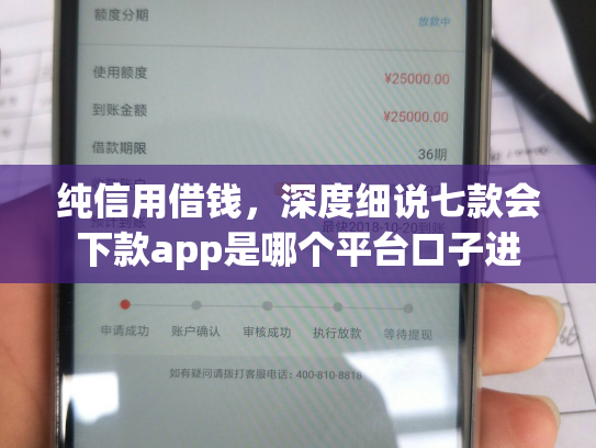 纯信用借钱，深度细说七款会下款app是哪个平台口子进