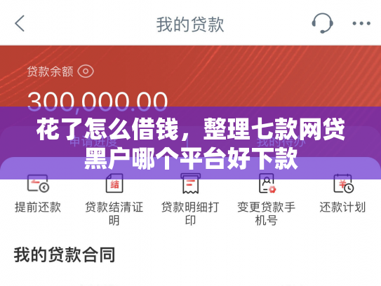 花了怎么借钱，整理七款网贷黑户哪个平台好下款