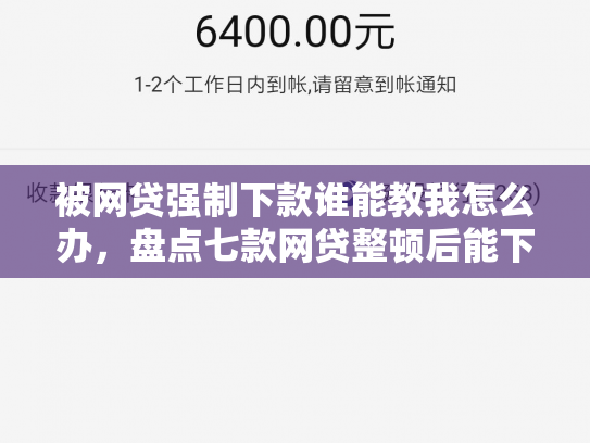 被网贷强制下款谁能教我怎么办，盘点七款网贷整顿后能下款的口子