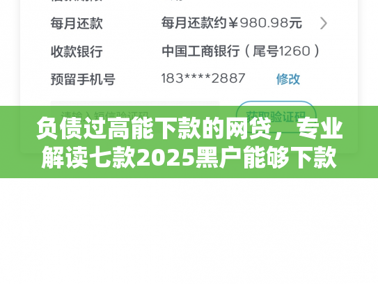 负债过高能下款的网贷，专业解读七款2025黑户能够下款的网贷