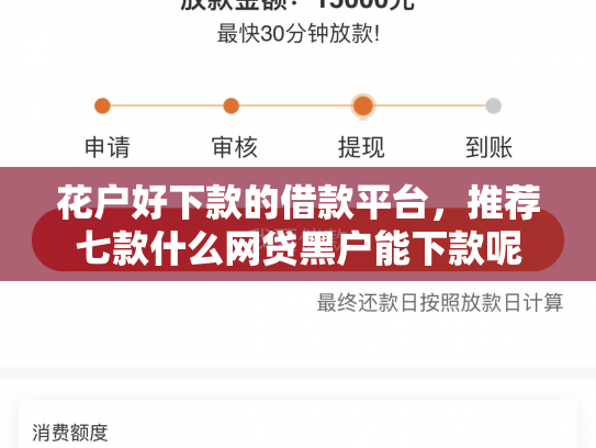 花户好下款的借款平台，推荐七款什么网贷黑户能下款呢