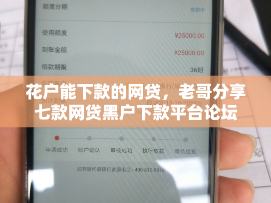 花户能下款的网贷，老哥分享七款网贷黑户下款平台论坛