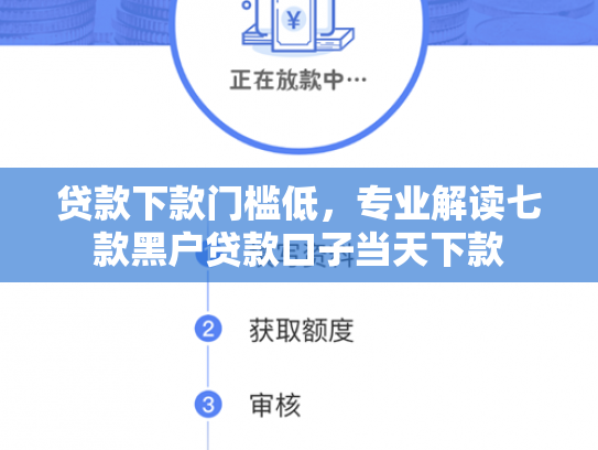 贷款下款门槛低，专业解读七款黑户贷款口子当天下款