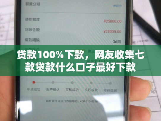 贷款100%下款，网友收集七款贷款什么口子最好下款