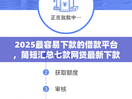 2025最容易下款的借款平台，简短汇总七款网贷最新下款口子秒批