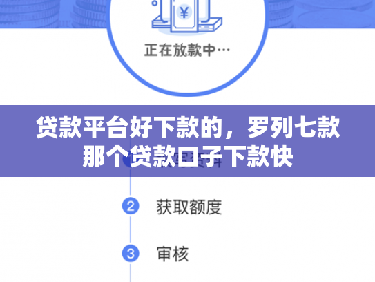 贷款平台好下款的，罗列七款那个贷款口子下款快