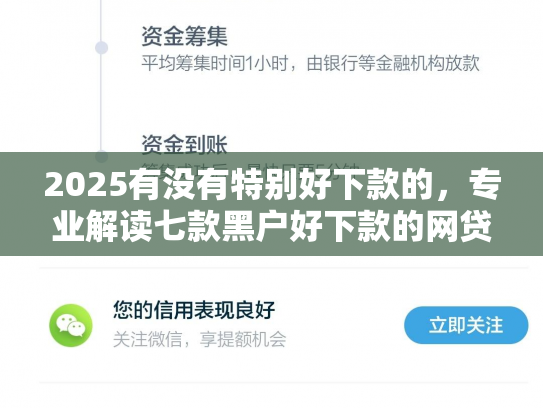 2025有没有特别好下款的，专业解读七款黑户好下款的网贷口子