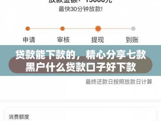 贷款能下款的，精心分享七款黑户什么贷款口子好下款