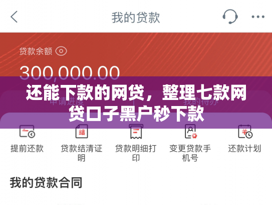 还能下款的网贷，整理七款网贷口子黑户秒下款