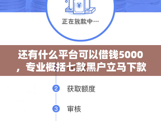 还有什么平台可以借钱5000，专业概括七款黑户立马下款的网贷