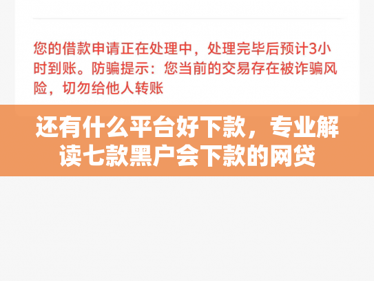 还有什么平台好下款，专业解读七款黑户会下款的网贷
