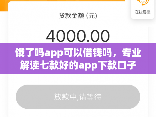 饿了吗app可以借钱吗，专业解读七款好的app下款口子
