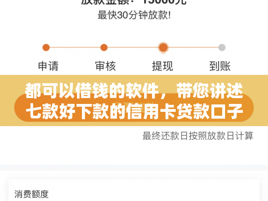 都可以借钱的软件，带您讲述七款好下款的信用卡贷款口子