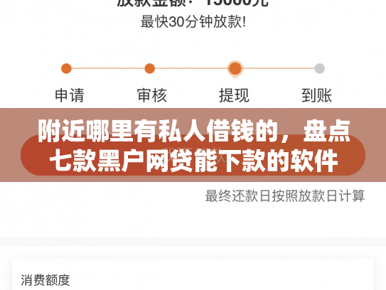 附近哪里有私人借钱的，盘点七款黑户网贷能下款的软件