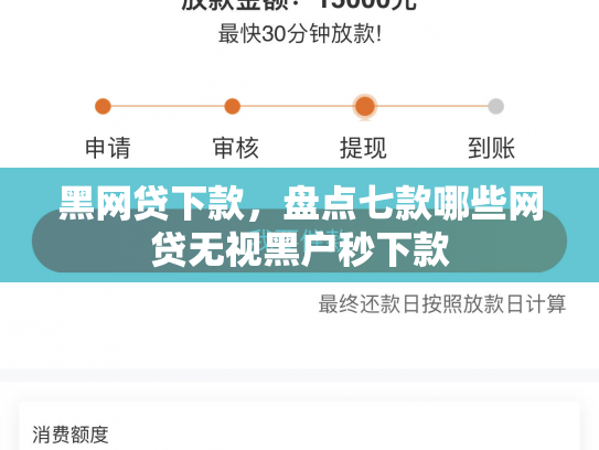 黑网贷下款，盘点七款哪些网贷无视黑户秒下款