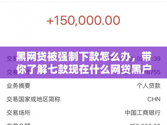 黑网贷被强制下款怎么办，带你了解七款现在什么网贷黑户能下款