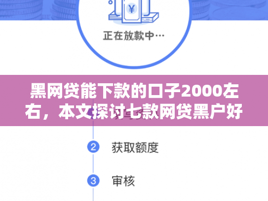 黑网贷能下款的口子2000左右，本文探讨七款网贷黑户好下款的口子