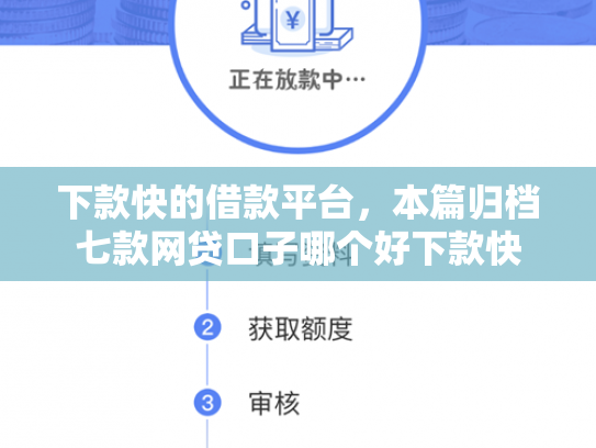 下款快的借款平台，本篇归档七款网贷口子哪个好下款快